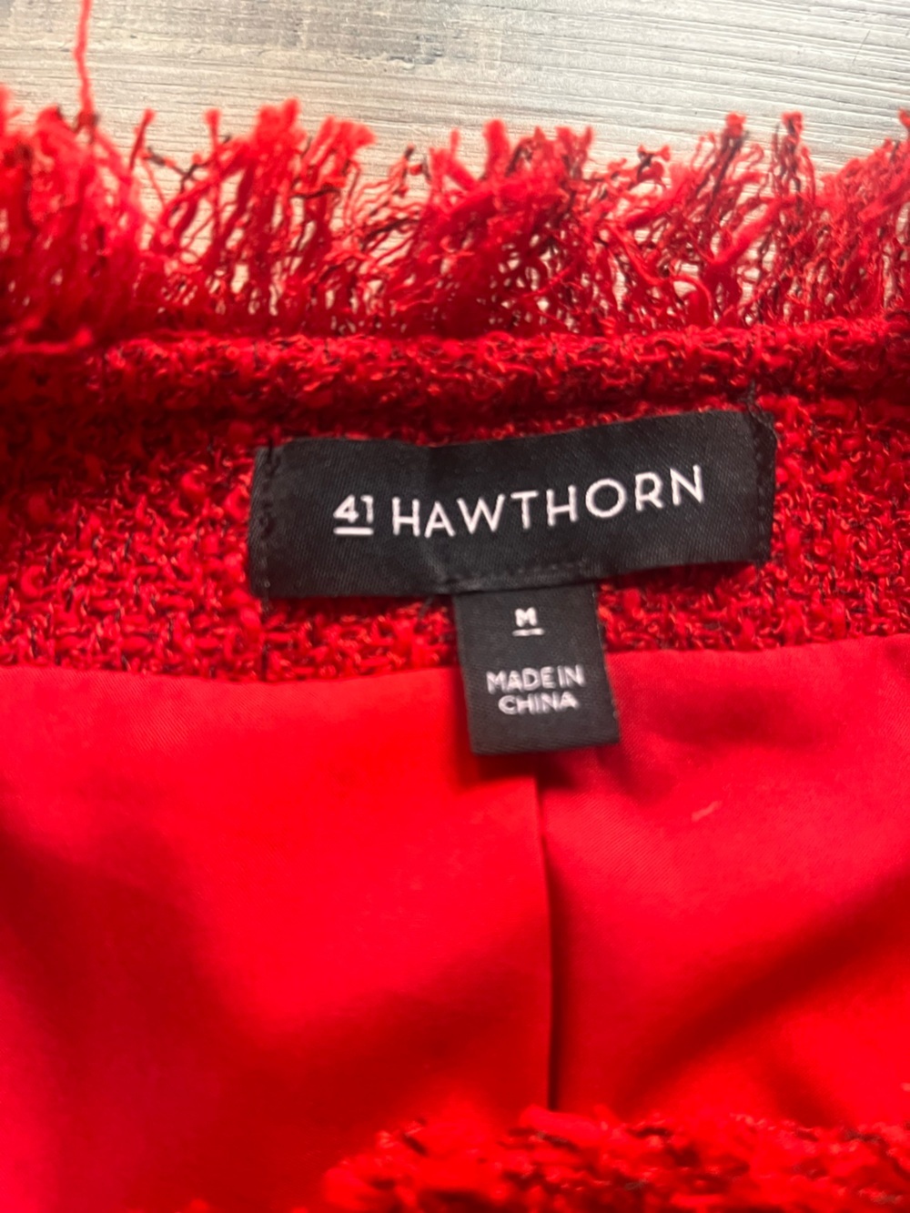 41 Hawthorn Vibrant Red Bouclé Jacket - Picture 3 of 3